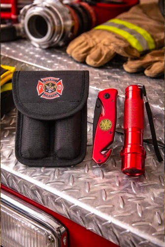 Firefighter Gift Set – Survival Knife & LED Flashlight
